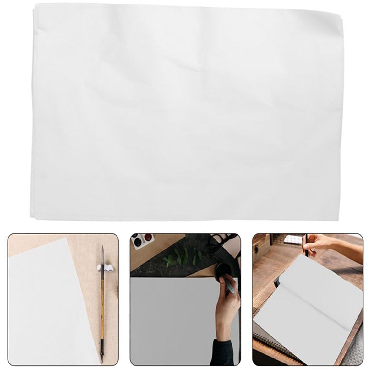 Chinesisches Kalligraphie-Papier Set – 150 Blatt, Mit Raster, Für Pinselschreiben & Sumi (36,8 X 25,8 Cm)