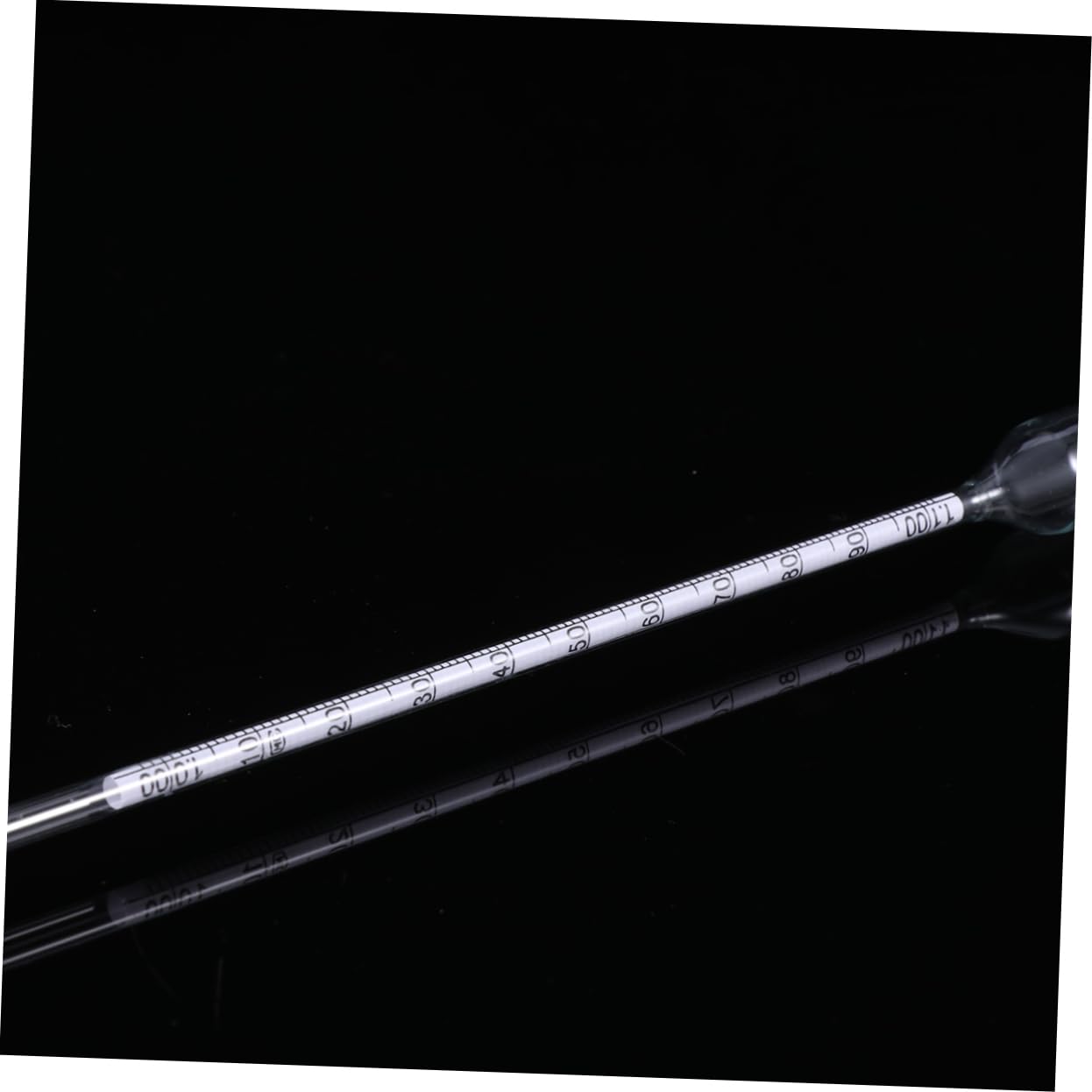 FUNOMOCYA Glass Density Meter Set 2 Pack Hydrometer Graduated Cylinder Hydrometer for Liquid Measurement