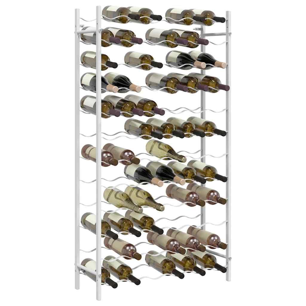 Weinregal Metall Weiß für 72 Flaschen mit 12 Ebenen, Flaschenhalter zur Lagerung und Aufbewahrung, geeignet für Küche, Esszimmer, Keller, Bar, Speisekammer, modernes Flaschenregal Möbel