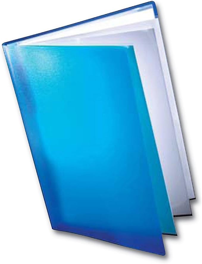 Course Book Adjustable Capacity Blue A3, File Holder, Presentation Display Wallet, Paper, Document, Poly Clear Sleeves