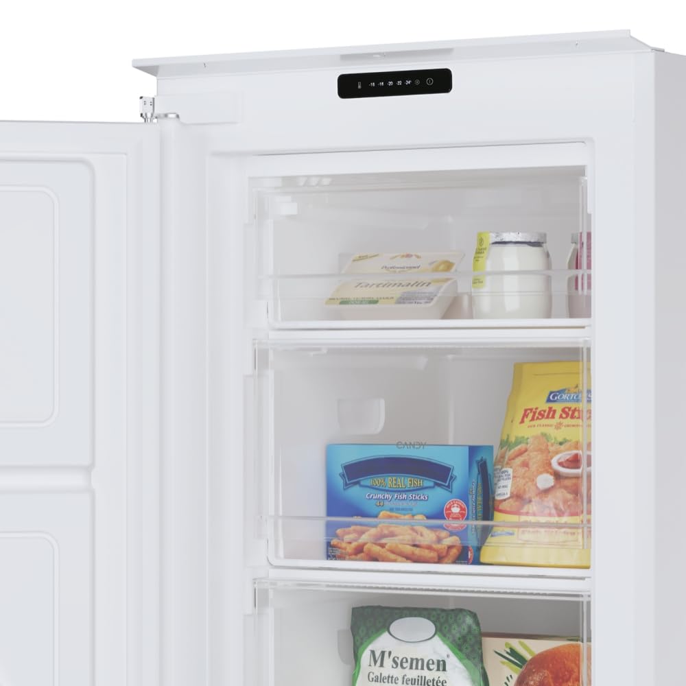 Candy CUS518EW - Congelatore verticale, 204 litri, congelamento 9,5 kg/24h, Classe energetica E