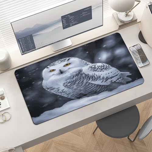Arctic Owl Desk Mat Non-Slip Large Mouse Pad miniatura 6