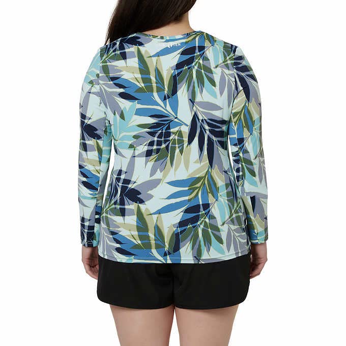 Hang Ten Women's Rashguards - Starfish in Mint, Medium2