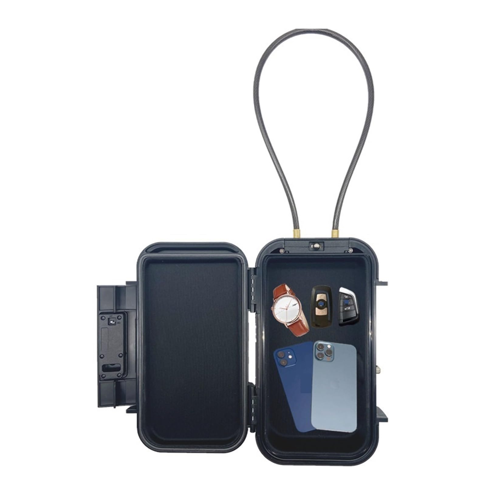 Cassaforte Piccola Cassetta Di Sicurezza, Custodia Sicura Portatile Con Combinazione A 4 Cifre Con Corda All'aperto, Campeggio, Escursionismo, Sport, Palestra, Sicurezza per casa, ufficio, hotel, viag