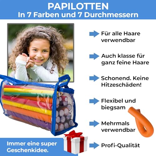 Lockenwickler Stahlia Papilotten Set für locken ohne Hitze (24 Stück)