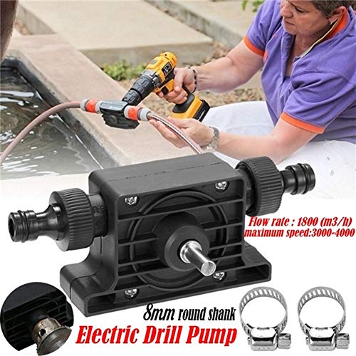 LOVFASH Hand Electric Drill Pump Miniature self-Priming Pump Household Small Water Pump Hand Drill Drive Pump Diesel Pump