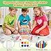 Montessori Wooden Board Games, 48 Colorful Sticks Dice Game with 12 Balls, Family Game for Kids and Adults, Math Educational Toys for 3 4 5 6 Years Old, Fine Motor Skills Toy Gifts for Boys and Girls