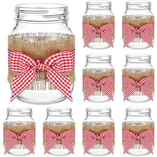 Gandeer 9 Sets 12 Pcs Picnic Party Centerpieces for Table Mason Jar Table...