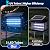 Solar Bug Zapper Outdoor 2026 Upgraded, Larger Size 4500V Rechargeable Electric Mosquito Zapper with Solar Panel, Waterproof Cordless Fly Insect Mosquito Trap for Backyard, Patio, Garden, RV, Camping