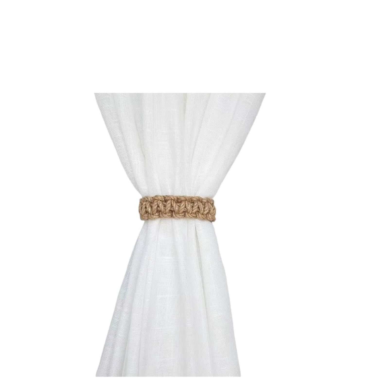 UALXPAO Jute Rope Curtain Tieback Braided Curtain Tiebacks