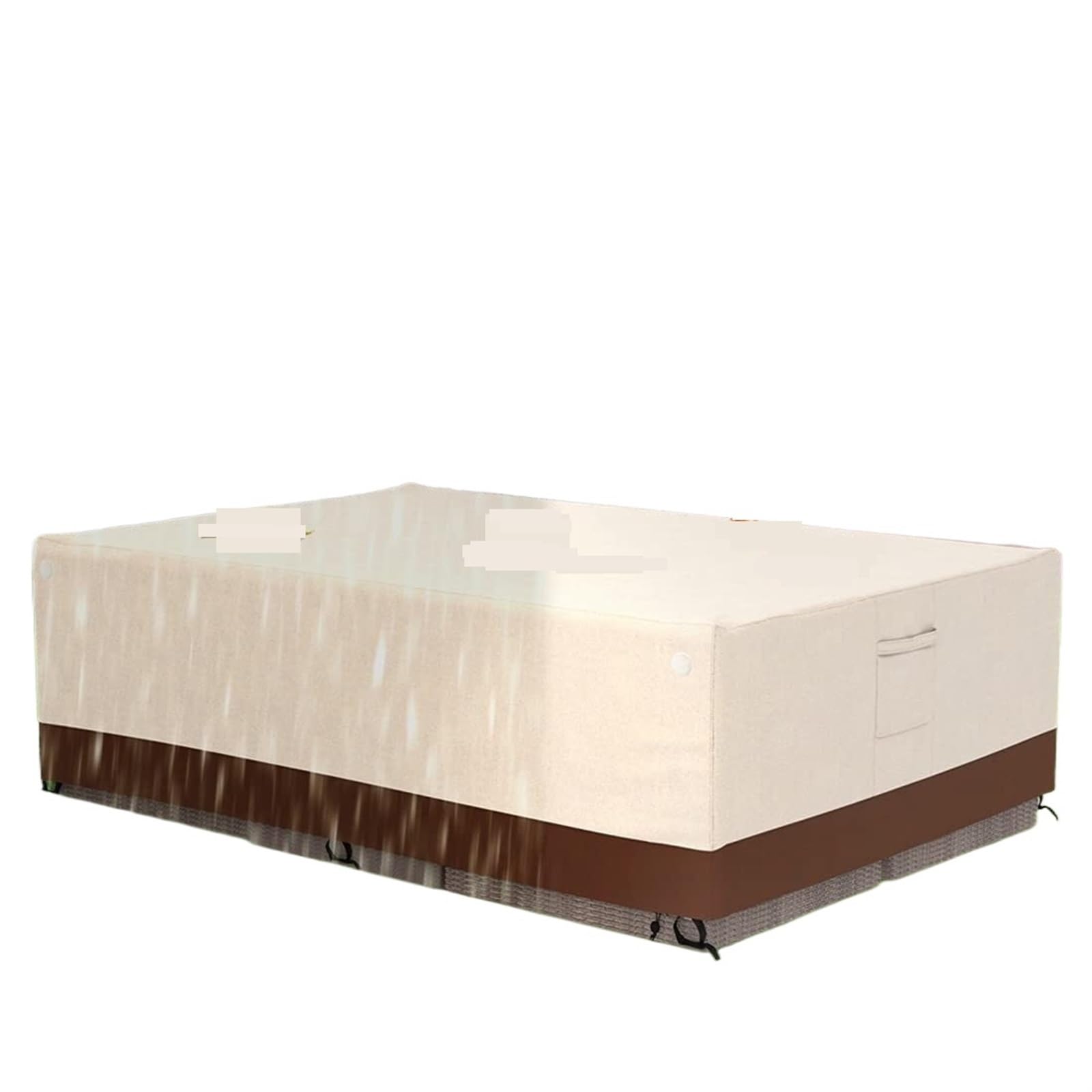 Copertura Impermeabile Per Mobili Da Giardino 420D - Fodera Rettangolare Antivento E Anti-UV Per Tavolo E Set Da Pranzo, Con Corda E Fibbie, Nero, 228x... (seleziona Misura)