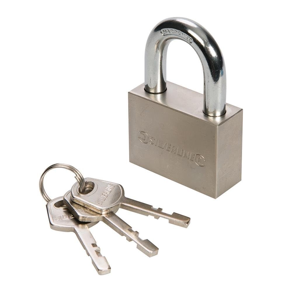 Silverline Silver Line 595754 Steel Padlock 50 Mm
