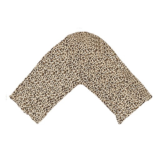 Gyulin Silky Soft Satin Soild Envelope Style V Shaped/Tri/Boomerang Pillow Cover Pillowcase Pillow Protector Cushion Cover for Orthopaedic/Pregnancy/Nursing Pillows,Only Cover No Insert Leopard