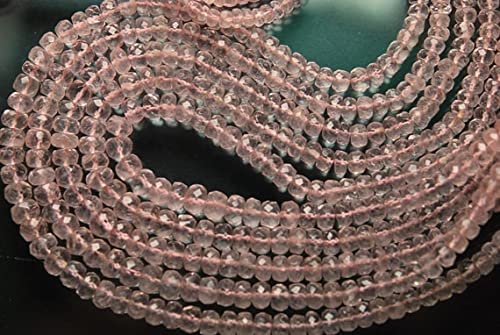 Morganite perles rondelles naturelles pour créer vos bijoux d'été