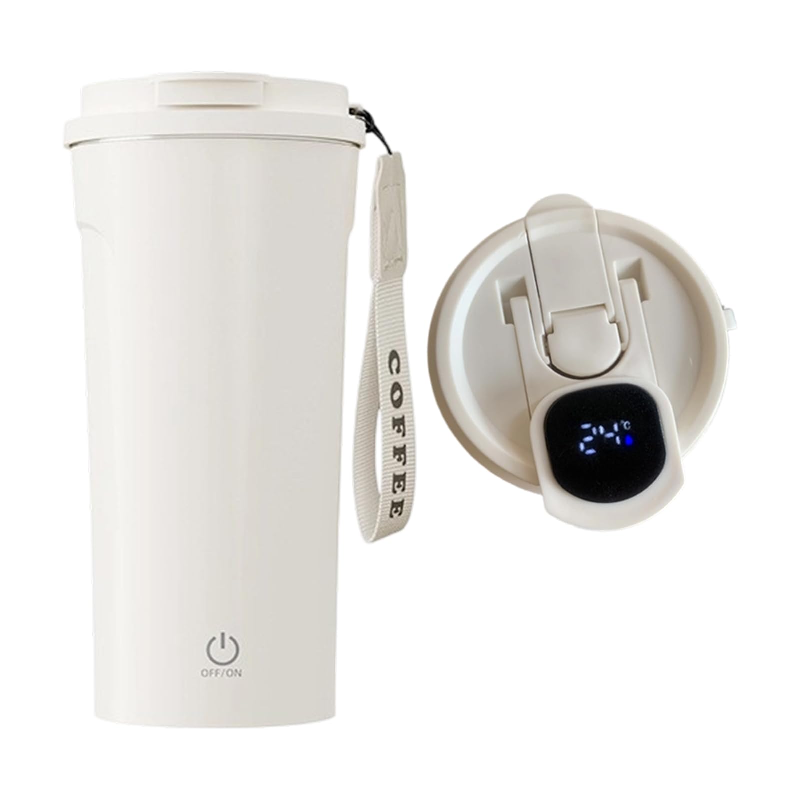 MALSSE Auto Stirring Cup with Removable Stirrer Nonrust Steel for Coffee Preparation Auto Stir Cup