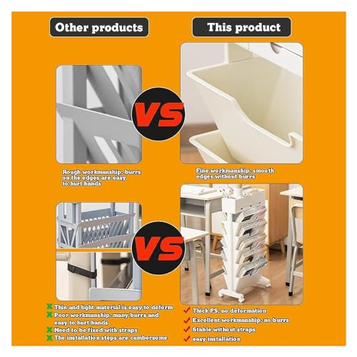 6-Tier-Book-Rack-Storage-Bookshelf-Movable-Unique-Bookcase-With-3-Drawers-Large-Capacity-Utility-Organizer-White-Bookshelves-For-Children-Students-Study-In-Bedroom-Living-Room-Home-School-Green-Co