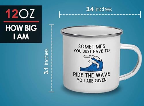 Miniatura 4 de Taza de surfing camper de 12 onzas – Ride the wave – Regalos para entusiastas del surf, deportes acuáticos, tabla de surf, atletismo, pasatiempos,