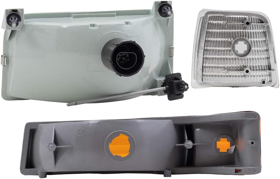 Fits 1992-1996 F150 Bronco Headlights, Corner and Side Park Signal Lights Compatible with F2TZ13008B F2TZ13008A F2TZ15A201D F2TZ15A201C