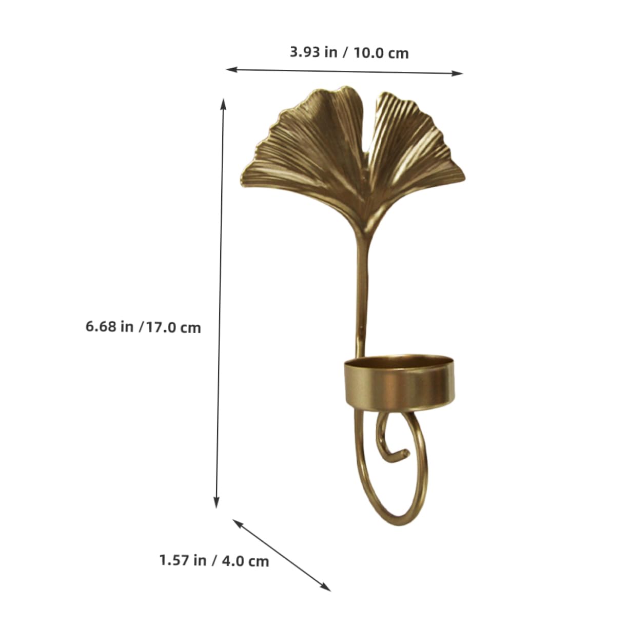 OUNONA 2 Set Portacandele Da Metallo Forma Foglia Decorazione Per Interni Per Sposi E Appassionati Design 4 Pezzi*2