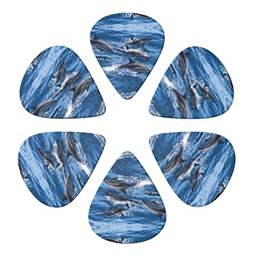 Dolphins In The Sea Lot de 6 médiators pour guitare acoustique, guitare électrique, basse, ukulélé – fins, moyens et… - Les Beatles, Paul McCartney, John Lennon, RIngo Starr, George Harrison Dolphins In The Sea Lot de 6 médiators pour guitare acoustique, guitare électrique, basse, ukulélé – fins, moyens et… – Image 5