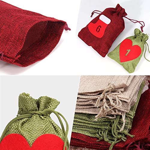 24-Calendario-dell-Avvento-da-Riempire-13x18cm8-10x14cm16-DAWINSIE-Sacchetti-per-Calendario-Avvento-per-Uomini-e-Donne-Bambini-fai-da-te-con-24-Mollette-in-Legno-e-1-24-Adesivi-in-Feltro