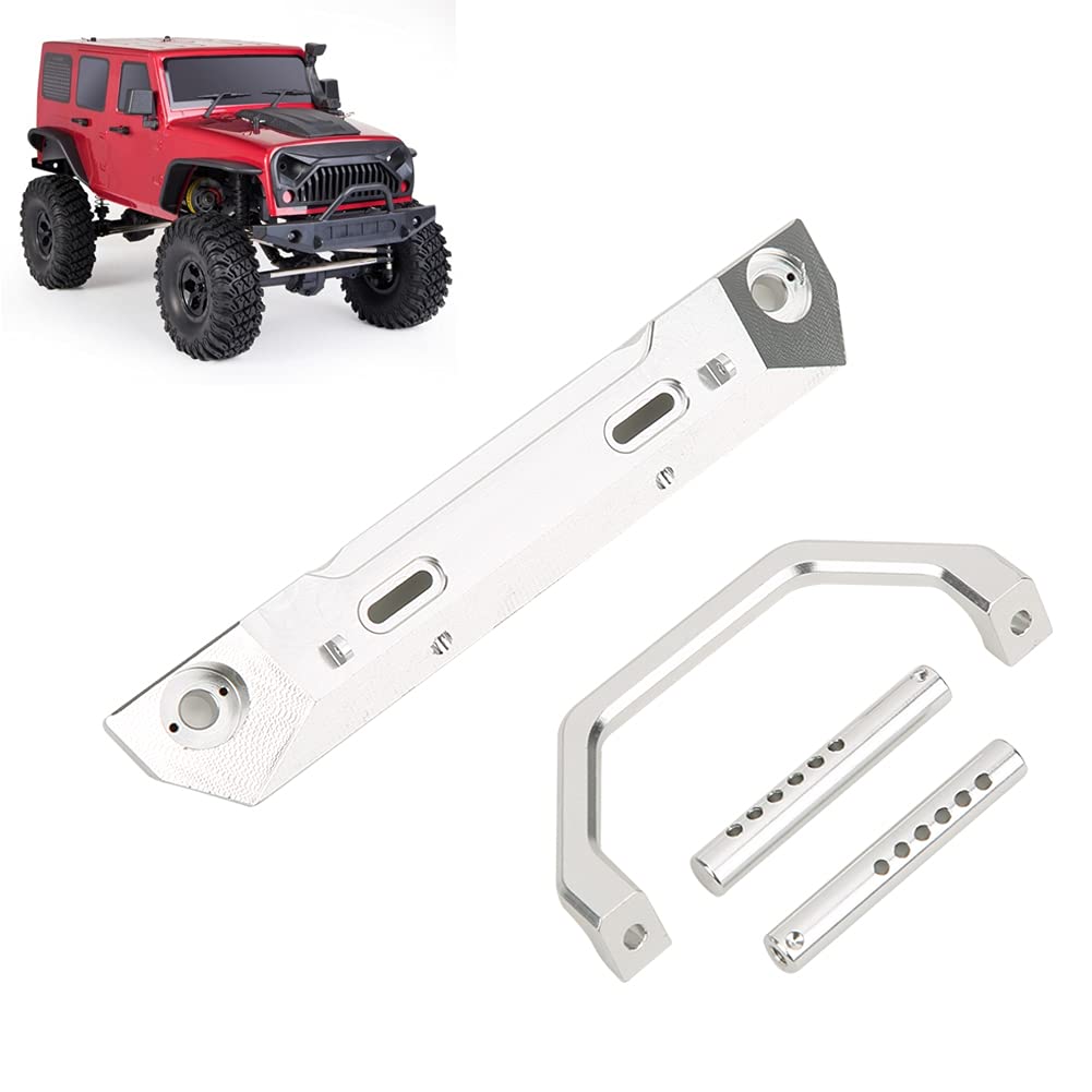 Przedni zderzak ze stopu aluminium RC przedni pasek antykolizyjny do ciężarówki RGT 1/10 Off Road Rock Cruiser EX86100 (Argento R86025S)