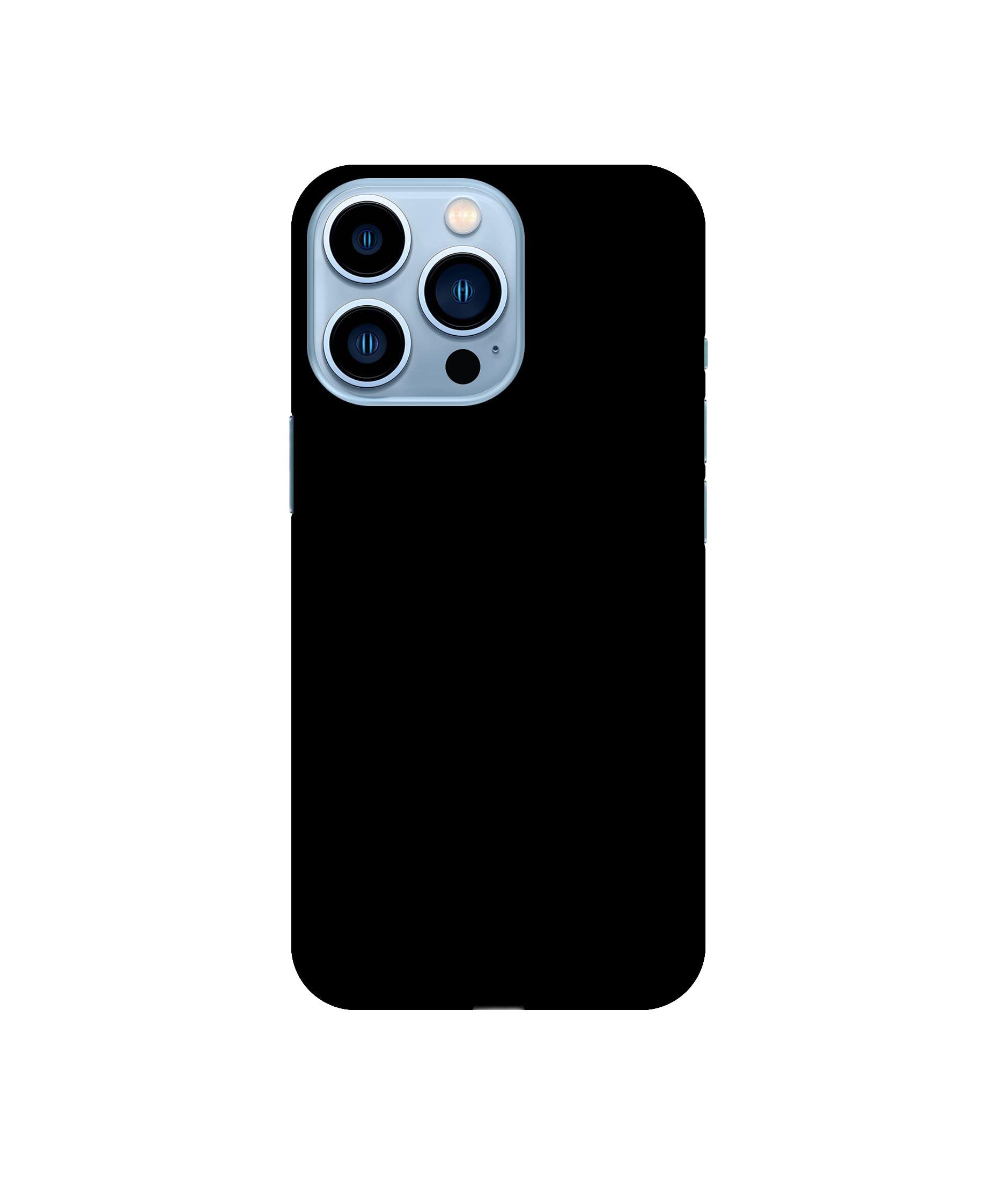 Casotec Solid Black Design 3D Printed Hard Back Case Cover for Apple iPhone 13 Pro