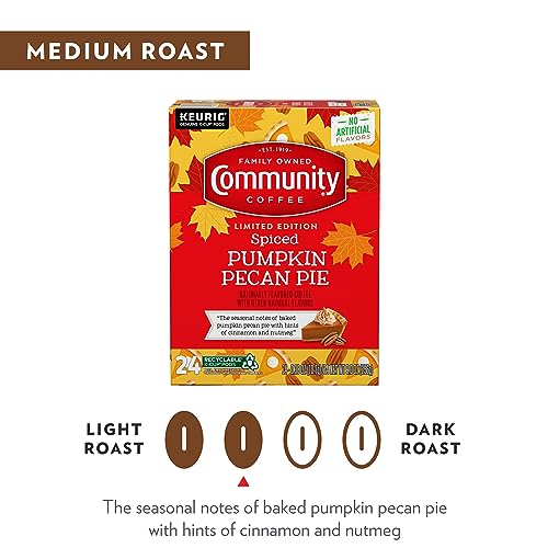 Image of Community Coffee K-Cup Coffee Pods, Spiced Pumpkin Pecan Pie, Naturally Flavored Coffee for Keurig Coffee Makers, 100% Arabica, Limited Edition, 60 Count (Pack of 1)