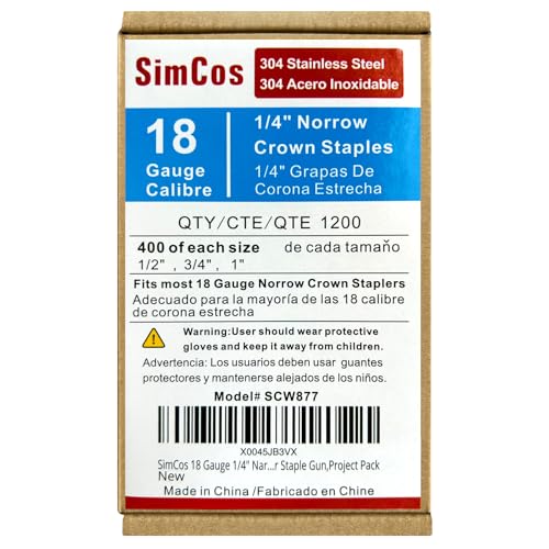 Simcos SCW449877 18 Gauge 1/4 Inch Narrow Crown thumb #3