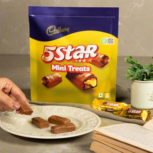 Image of Cadbury 5 Star Mini Treats Chocolate Bars, 245 g (Pack of 4)