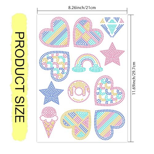 Corazones de diamantes termoadhesivos para customizar chaquetas vaqueras 3