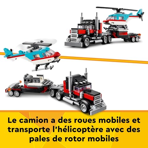 Lego Creator Le Camion Remorque Avec Hélicoptère 31146 Lego La Boîte - vue 4
