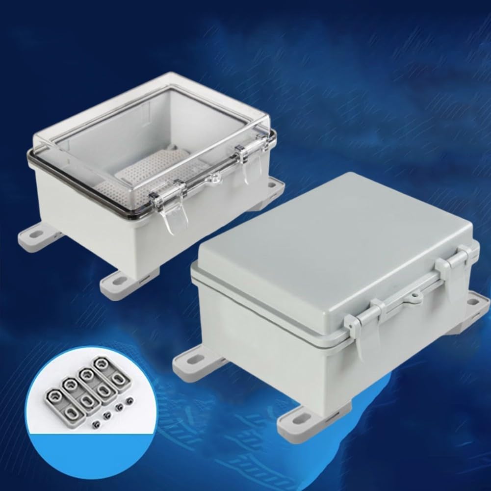 Caja eléctrica resistente a la intemperie, caja protectora de enchufes impermeable, conexiones IP66 con cubierta transparente