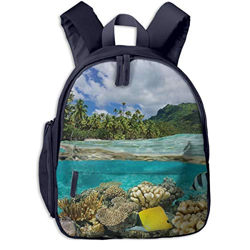 Bolsa La Escuela Mochila con Laguna de la Polinesia oceánica para Impermeable Mochilas