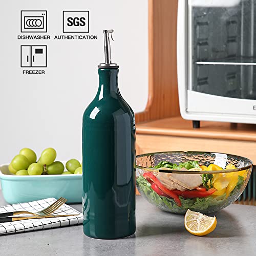 Sweejar Home Large Ceramic Olive Oil Dispenser Bottle, Opaque Cruet Protects Reduce Oxidation - Image 2