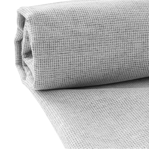 Suitable for Home Furniture Interior Decoration Fabric, coarse Texture Thickened Linen, Excellent Breathability, Handmade DIY Material (Light Gray, 1 Yard pre Cut)