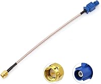 Vista 3 de Bingfu Cable adaptador de antena GPS para vehículo SMA macho a Fakra C macho cable coaxial azul de 5.9 in 6 pulgadas para vehículo camión SUV coche