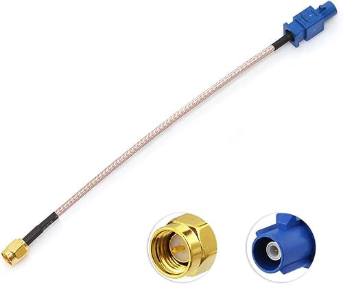 Miniatura 3 de Bingfu Cable adaptador de antena GPS para vehículo SMA macho a Fakra C macho cable coaxial azul de 5.9 in 6 pulgadas para vehículo camión SUV coche