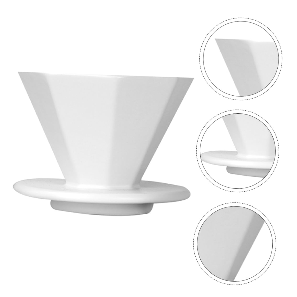 Manueller Kaffeefilter aus Keramik Weiß Leicht und Tragbar Feine Filterung für Kaffeezubereitung zu Hause
