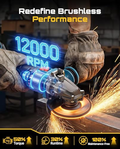 SEESII Flathead Cordless Angle Grinder