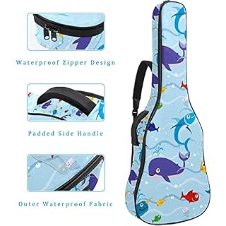 Housse de Guitare, Euit de Guitare en Tissu Oxford Impermeable avec Sangles Reglables pour 42″41″40″ Guitares Poisson drôle d’enfants 108.9×42.9×11.9 cm - Les Beatles, Paul McCartney, John Lennon, RIngo Starr, George Harrison Housse de Guitare, Euit de Guitare en Tissu Oxford Impermeable avec Sangles Reglables pour 42"41"40" Guitares Poisson drôle d'enfants 108.9x42.9x11.9 cm – Image 4
