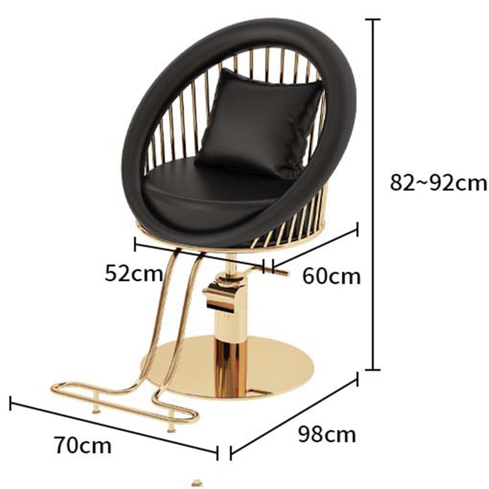 Klassischer Friseurstuhl für Haarstylisten, 360° drehbar, höhenverstellbar, hydraulische Basis, 150 kg Kapazität