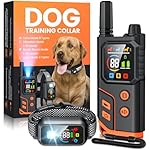 Dog Shock Collar 4000FT with Light for Night Walks, Dog Training Collar with Remote Control, E Collar with Adjustable Pitch Beep,Vibration and Shock,Rechargeable Waterproof Shock Collar for Dogs