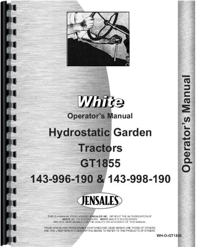 Operators Manual White GT1855 Lawn & Garden Tractor      Plastic Comb
