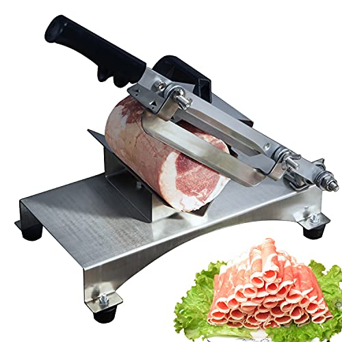 Allesschneider Aus Edelstahl Wurstschneidemaschine Mit 170mm Klinge Manueller Fleischschneider Mit Einstellbare…