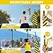 Garvee 12ft Adjustable Volleyball Net for Outdoor, Heavy Duty Portable Volleyball Net with Poles 4 u-Shaped Studs& Storage Bag, Tear-Resistant & Easy Setup for Backyard, Beach & Court