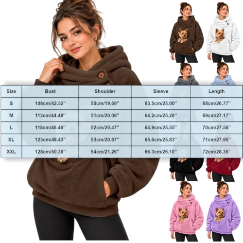 CHENXDZHAO Pet Pouch Hoodie,Pet Pouch Hoodie Womens Mens Oversized Long Sleeve Puppy Carrier Hooded Sweatshirt Soft Warm Pullover Tops With Large Pocket,Coffee,L - image 5