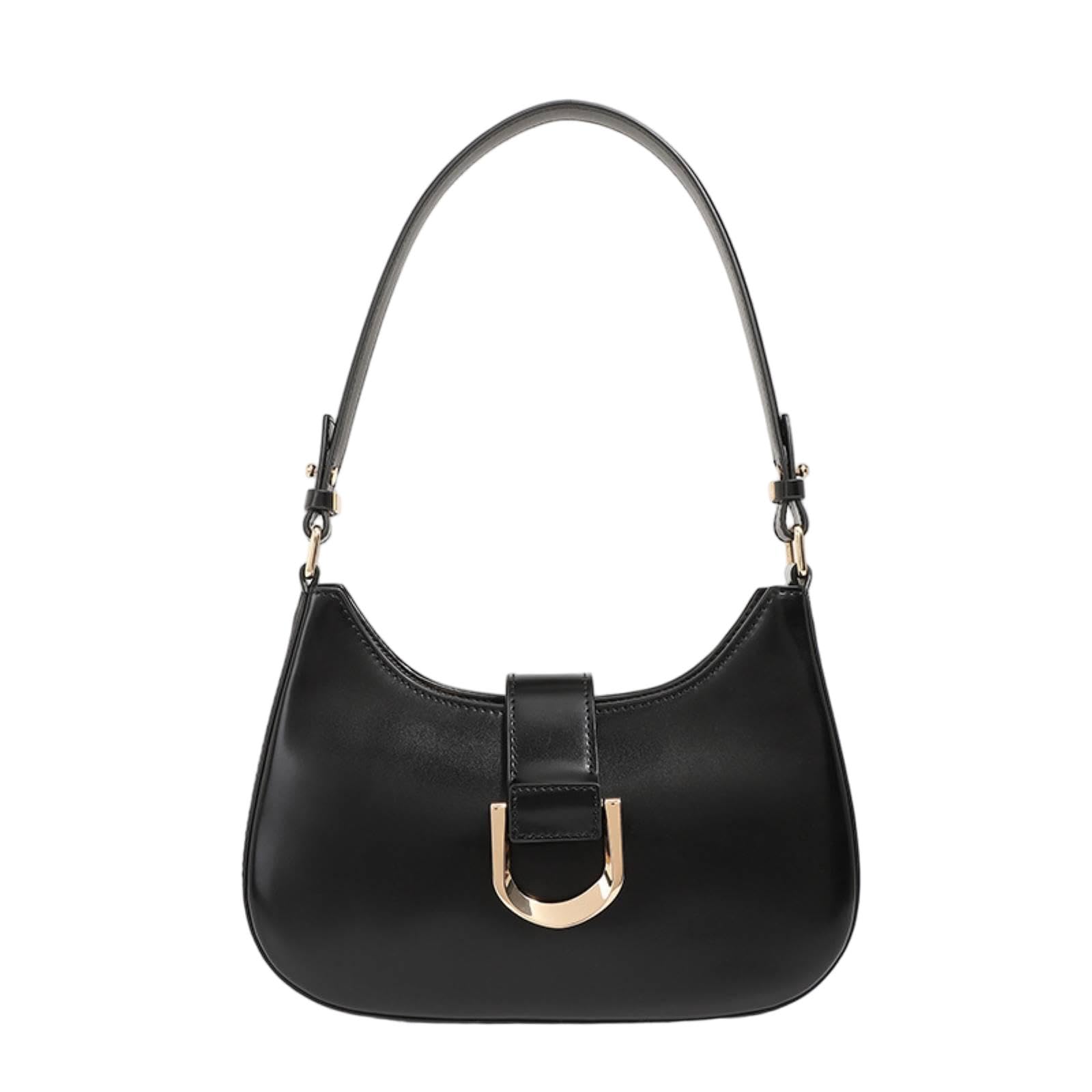 XXDML - Bolsa de cuero con diseño de media luna, bolsa para el cuerpo para
