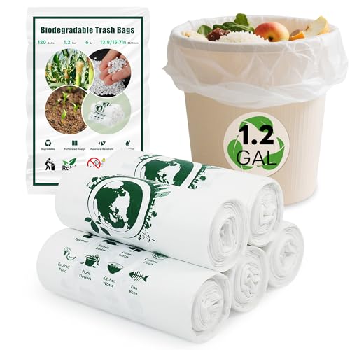 Goodaily Biomüllbeutel, 120 Stück 6 Liter kleine Bio Müllbeutel, Lebensmittelabfälle, 100{b106ae30c9f73d0446bef85f99a6e434c7193f738d0e486874b74344b907b82f} Recycelt Müllsäcke, Abbaubar, Kompostbeutel für Lebensmittel, Haushalt, Küche Goodaily Biomüllbeutel, 120 Stück 6 Liter kleine Bio Müllbeutel, Lebensmittelabfälle, 100{b106ae30c9f73d0446bef85f99a6e434c7193f738d0e486874b74344b907b82f} Recycelt Müllsäcke, Abbaubar, Kompostbeutel für Lebensmittel, Haushalt, Küche