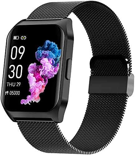 MBHB Smart Watch with Make, Answer, Refuse Call, Portable Music Player, Fitness Tracker with Heart Rate Monitor, Sleep Tracker Steps Counter for Men Women, Black